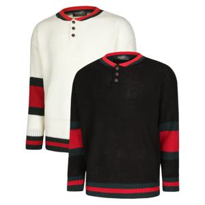 [파파브로] 남성 캐주얼 배색 GC 헨리넥 긴팔 니트 SO-KN-Q006