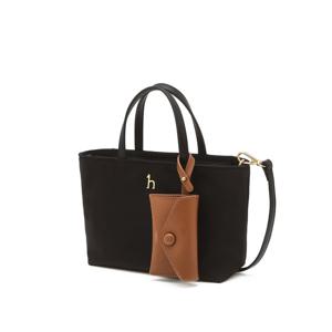 [헤지스]HIBA5F859BK_여성 나일론 블랙 퍼피 로고 토트겸 크로스백 S