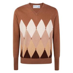 25 FW 발렌타인 V넥 다이아몬드 패턴 스웨터 B2P00112KA8097 TP442564388