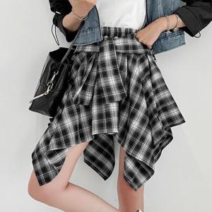 [금찌] 모던 체크 묶음 스커트 SK3186