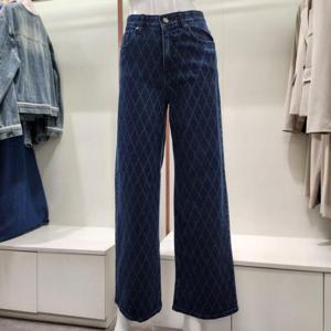 수스 HC04 마름모 패턴 와이드 청바지 S243NJE9Z1