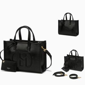 [헤지스] H소가죽 패치 블랙 토트 겸 크로스 S HIBA5F506BK