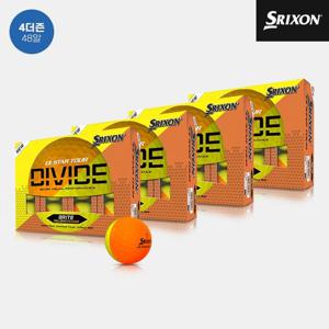 [4더즌 48알]던롭코리아 정품 스릭슨 Q-STAR 투어 5 디바이드 골프볼[남여공용][옐로우오렌지][3피스]