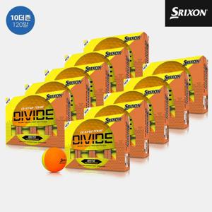 [10더즌 120알]던롭코리아 정품 스릭슨 Q-STAR 투어 5 디바이드 골프볼[남여공용][옐로우오렌지][3피스]