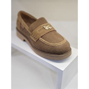 [바바라][바바라] 바바라 BBH538 앵블럼 나비장식 코듀로이 로퍼