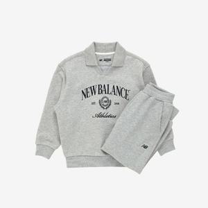 M 뉴발란스키즈트레이닝세트 HQK NK9YF1102U-AC ESSENTIAL 카라변형 스웨트셋업