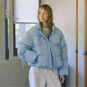 [올리브데올리브]리본 덕 다운 숏 패딩 점퍼 OP4WMA130