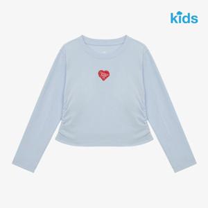 노스페이스 키즈 NT7TR54U 블루 걸즈 앨리슨 롱슬리브 티 크롭