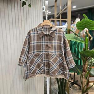 스테파니 HC05 체크이중린넨자켓JK A25JK5215H