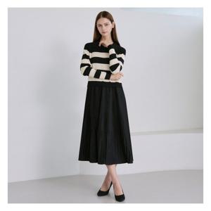 [레코브](레코브) 스트라이프 배색 니트 원피스(LC31C9KO509X)