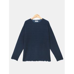 [빌리버스] 남성 니트티 데일리 긴팔 루즈핏 라운드 레이어드 와플 니트 티셔츠 BWV085