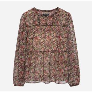 [써스데이아일랜드][여성]레이스 믹스 쉬폰 블라우스(T256MBL152W)