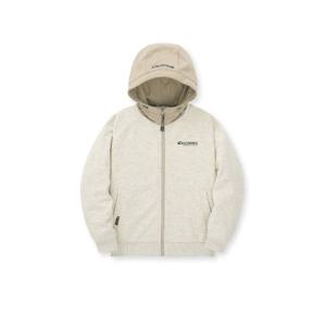 디스커버리키즈후드집업 AQS DKTR51046-IVM 키즈 컬러 배색 트레이닝 기모 후드 자켓