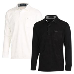 [파파브로] 남성 스냅버튼 패턴 기모 카라티 YD-KAK-550,1