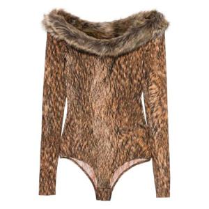 25 FW 메종마르지엘라 애니멀 프린트 바디수트 S52NA0073M20112 TP442923297
