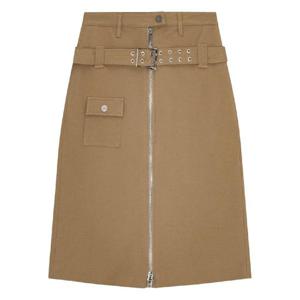 가니   미디스커트 FW25 W0720177 6238525 Beige
