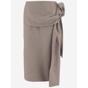 까르뱅   미디스커트 FW25 6252K21156PEATMELANGE 6221039 Dove Grey