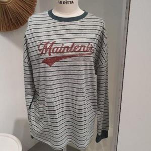 르피타 HC06 국내생산 단가라 티셔츠(미들 그레이) L253BTS911