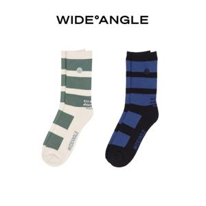 [와이드앵글]WG 남성 배색 롱 삭스 WMU23S06