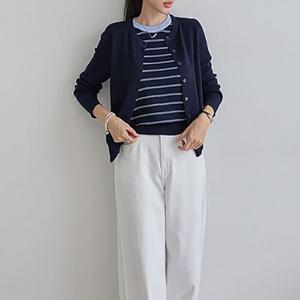 [나크21]단가라 니트 레이어드 가디건 NK53-JS-62