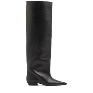 질샌더 20mm 가죽 니하이 부츠 82I-AFX019