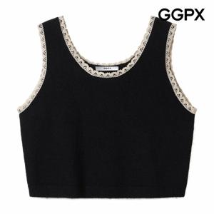 [GGPX] 레이스 트리밍 크롭 니트 베스트 (GP9VT023F)