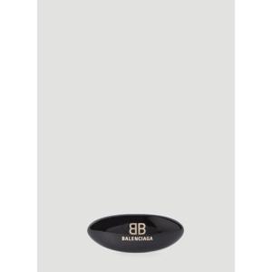 25 FW 발렌시아가 여성 로고 아플리케 헤어 클립 bal0255087blk