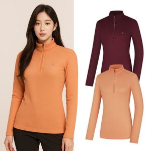 콜핑 여성 겨울 파워스트레치 보온 등산 긴팔 반집업 티셔츠 KSC047UT6W