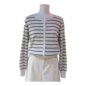 [에이지도르]두줄 단가라 가디건 ALFIAUC219