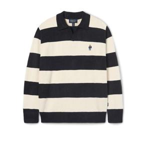 [후아유] Steve Stripe Open Collar Pullover   WHKAF4922U