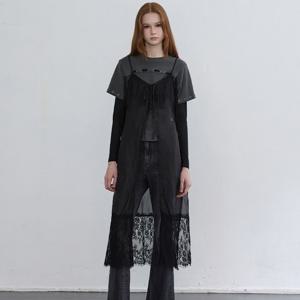 [에고이스트][BLUE LABEL] 뷔스티에 레이스패치 원피스 ER3OOP01