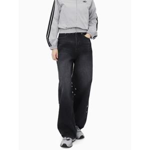 [스콰즈] 여성 버튼 와이드팬츠 오버핏 청바지 데님팬츠 SMVP002