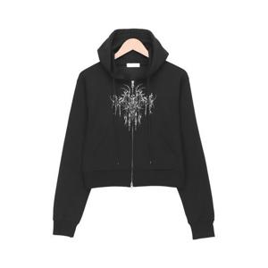 [스콰즈] 여성 크롭집업 투웨이 코튼 긴팔 후드집업 SJOY002