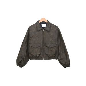 [스콰즈] 여자 리벳 포인트 가죽자켓 데일리 레더 아우터 SMOR050