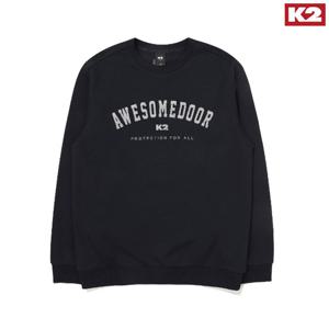 K2 봄가을 남성 라운드 맨투맨 긴팔 티셔츠/가슴로고/캐주얼/KMU24243YD