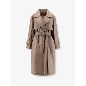 [STELLA MAXWELL X MARELLA] 라프리마 여성 자켓 퍼스트 Class 레더 트렌치코트 위드 패딩 2523446028200 001 Mud /12