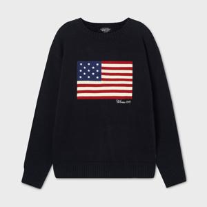 [후아유][공용] American Flag Intarsia Pullover WHKAF4T81U