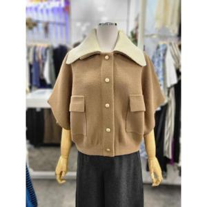 밸리걸 세이브존01 니트 카라 탈부착 가오리 5부소매 니트 자켓 610890