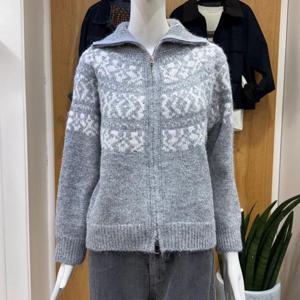 클리지 DP01 노르딕 패턴 투지퍼 니트 집업 CP8WKC33