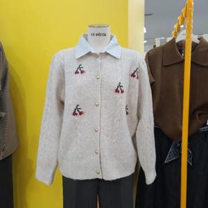 르피타 DP01 카라배색 체리니트 L254BKTC06