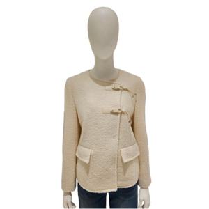 [숲]부클 라운드넥 비죠 가죽장식 자켓 SBAJKM1