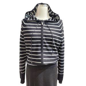 [쥬크]스트라이프 후드 집업 가디건     Z253KSL007