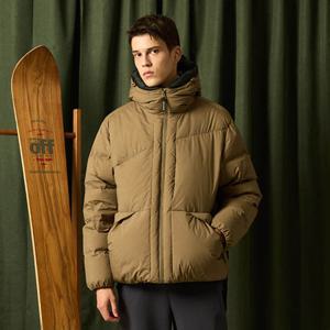 [르꼬끄공식] 유니 루즈핏 컬러후드 다운 자켓 QQ423EDJN7