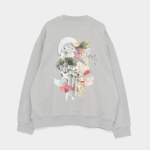 우영미 25FW 시티 그래픽 백로고 남성 맨투맨 W253TS25768G