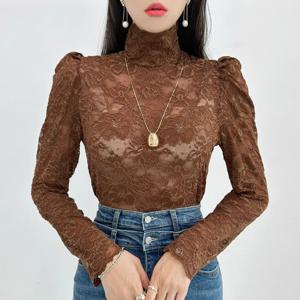 [금찌] 로나 넥컷팅 레이스블라우스 ST7819B