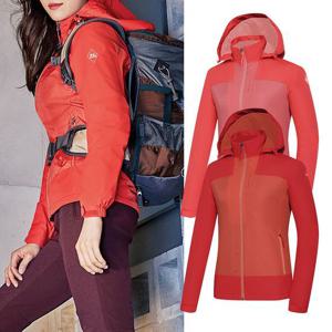 [콜핑] 야크 여 KPJ6690W 바람막이 후드 방수 방풍 투톤 여성 등산 자켓