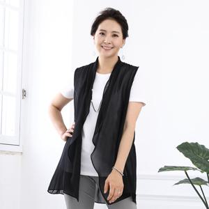 애비뉴투지 엄마옷 샤랄라 쉬폰 드레이프 시스루 조끼 V06081