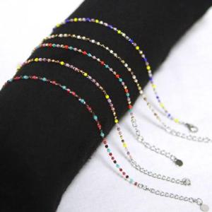 [이어넥핸즈] 써지컬스틸 여리 컬러 비즈 체인 팔찌