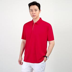 남성 기능성 쿨론 반팔 카라티 LM-KAH-NINE-레드