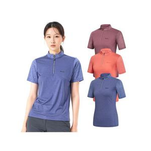 [콜핑] 여성 여름 하이쿨 반팔 집업 티셔츠 1902TK540W